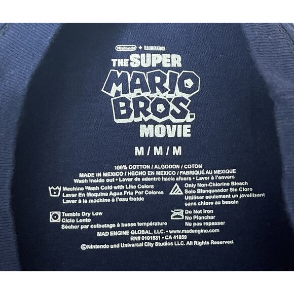 Youth Mario Brothers Movie T-Shirt Regular Size Medium NWOT - Picture 3 of 3